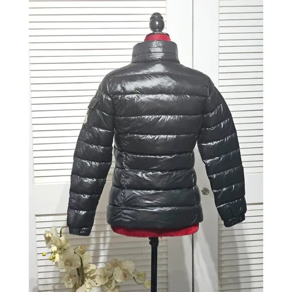 Moncler Women's Black Nylon Down Short Jacket Authentic Tag Size 1 Small 2978 - Picture 11 of 16